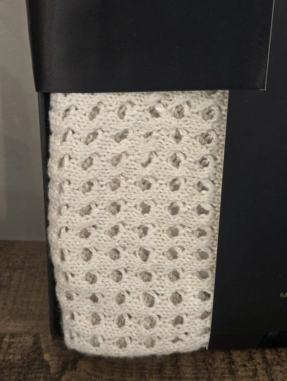 Donna Karan Viscose Linen Whisper Open Knit Throw